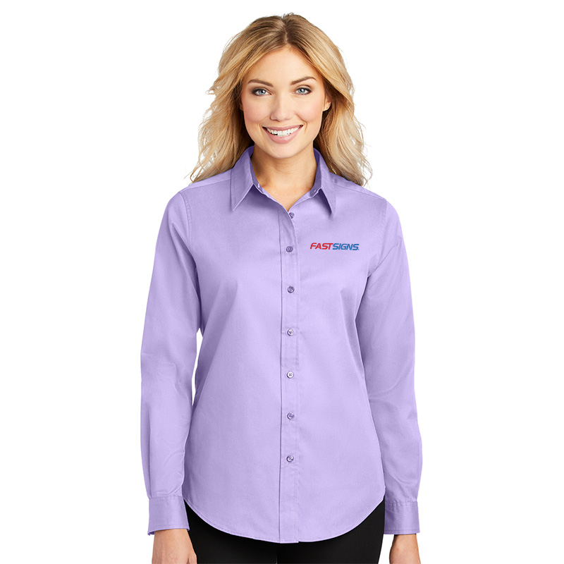 Womens Long Sleeve Easy Care Twill 